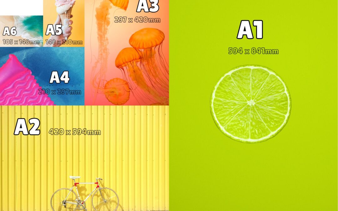 The most common paper sizes used for printing